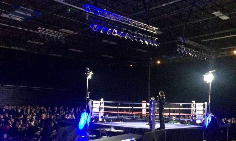 Main Hall set for Boxing Event